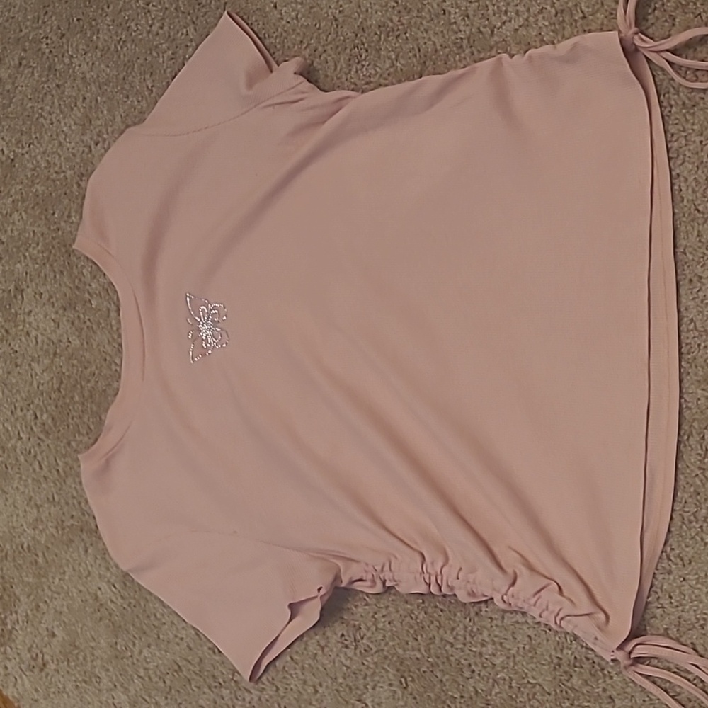 Pink butterfly top